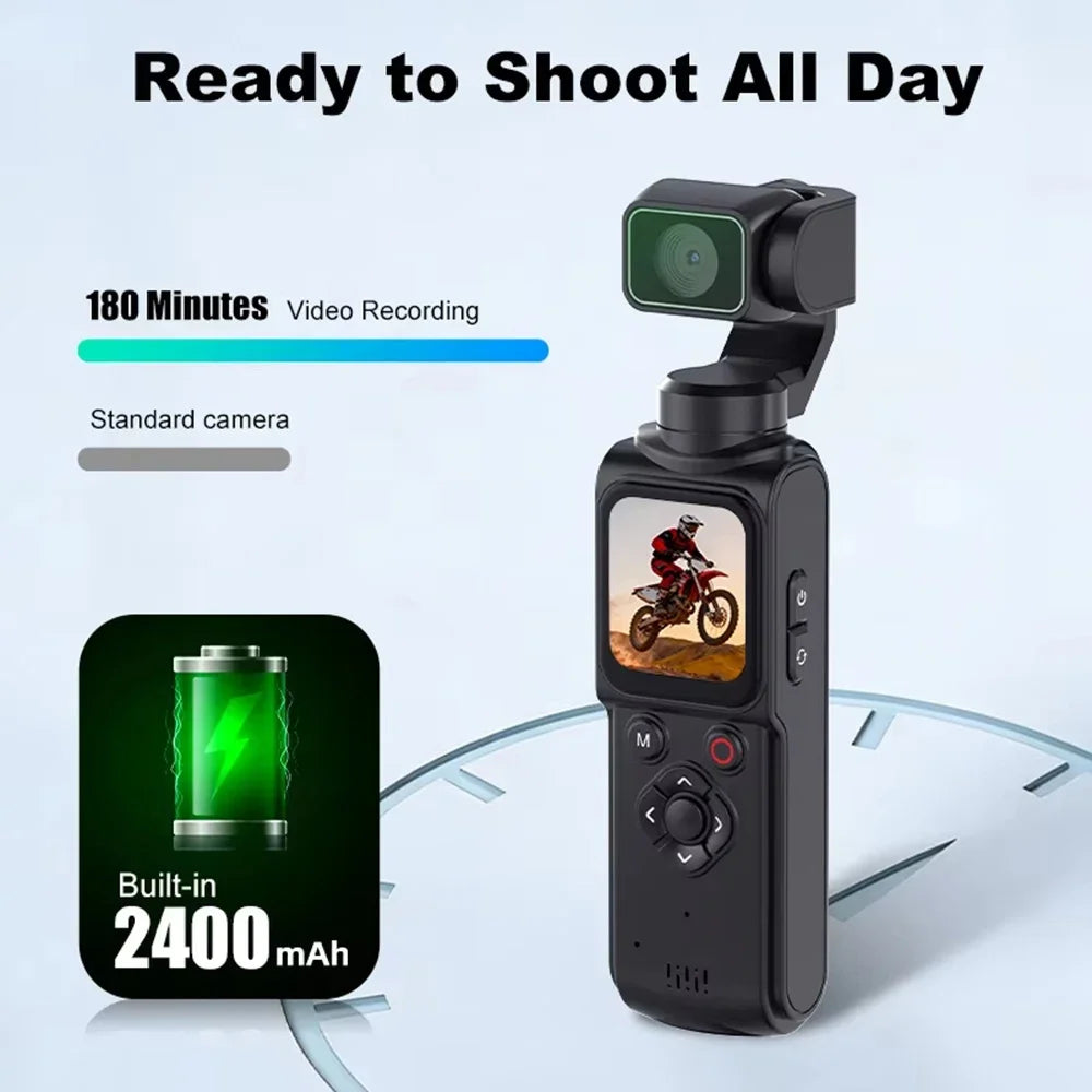 4K Pocket Vlogging Camera With Auto-Tracking Gimbal