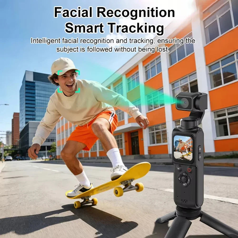 4K Pocket Vlogging Camera With Auto-Tracking Gimbal